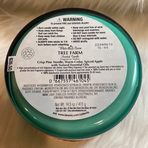 🌲”TREE FARM” holiday by BBW/WB, 3-Wick Scented Candle, 14.5 oz / 411 g, NWT base - Picture 4 of 6